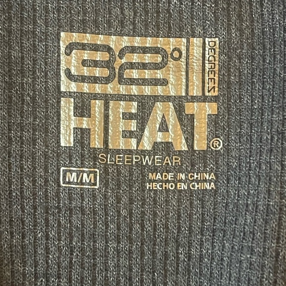 32 Degrees HEAT Sleepwear Hoodie Top Blue Long Sleeve Hooded Shirt M - Picture 2 of 6